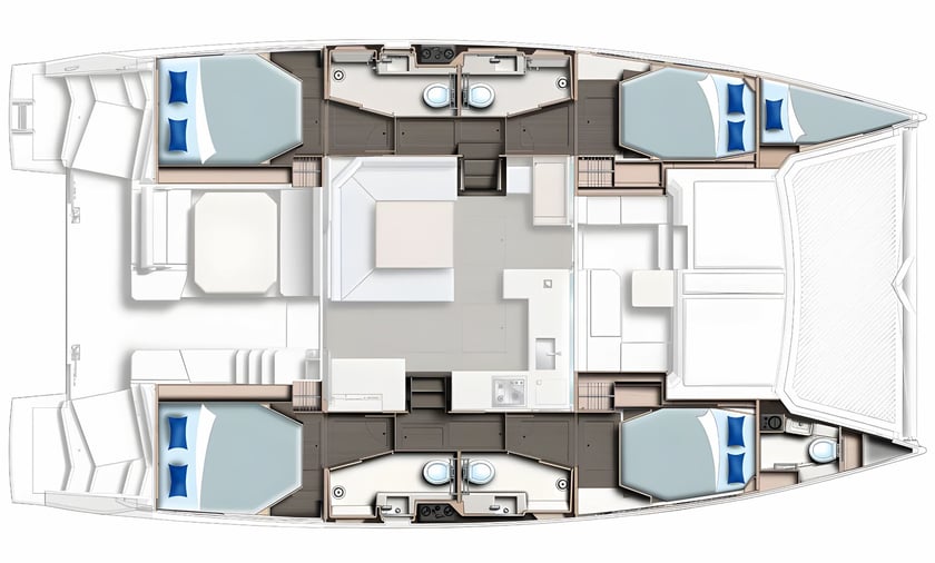 Misschien, Victoria Catamaran Cabine 4  8  slaapplaatsen 8  gasten 13.99 m Lijstnummer: #13592 2