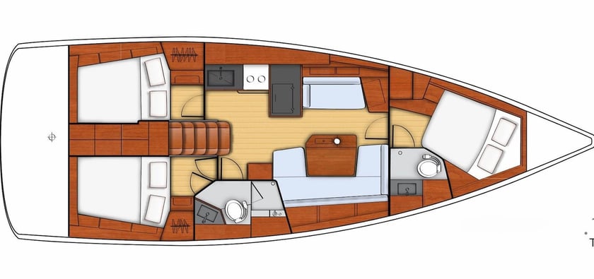 Salerno Barca a vela cabina 3  cuccette 8  8  ospiti 12.43 m Numero dell'inserzione: #1360 2