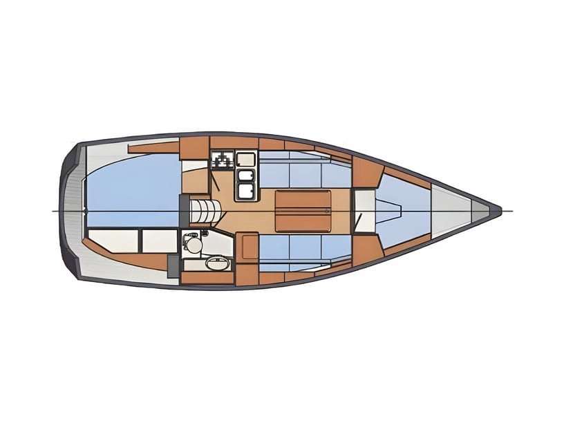 Arzon Segelboot 2 Kabine 6 Liegeplätze 6 Gäste 9.78 m Nummer des Inserats: #13610 2