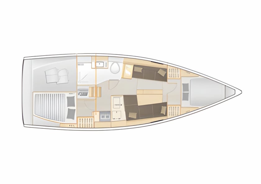 Cogolin Zeilboot Cabine 2  6  slaapplaatsen 6  gasten 10.4 m Lijstnummer: #13724 2