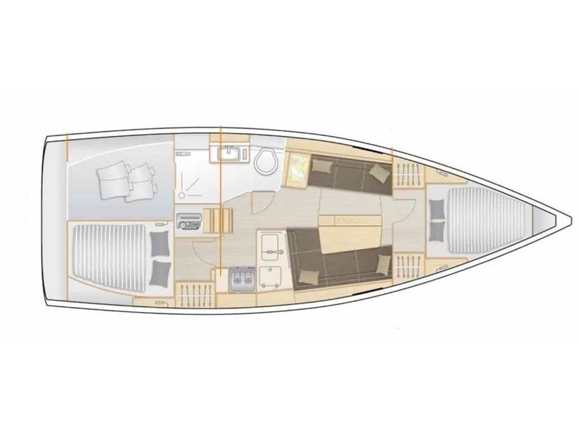 Cogolin Segelboot 2 Kabine 6 Liegeplätze 6 Gäste 10.4 m Nummer des Inserats: #13724 3