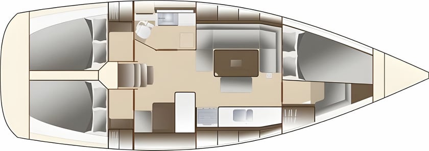 Arzon Zeilboot Cabine 3  8  slaapplaatsen 8  gasten 10.9 m Lijstnummer: #13811 2