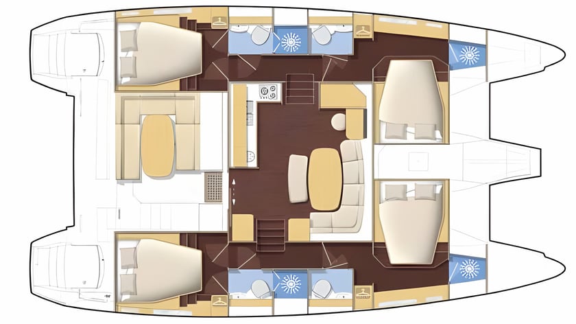 Milazzo Catamarano cabina 4  cuccette 9  9  ospiti 12.61 m Numero dell'inserzione: #13845 2