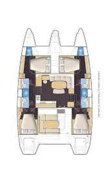 Milazzo Catamaran Cabine 4  10  slaapplaatsen 10  gasten 12.61 m Lijstnummer: #13845 3