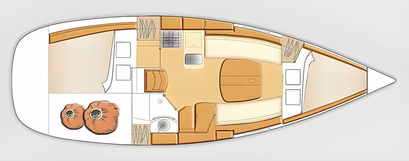 Arzon Segelboot 2 Kabine 6 Liegeplätze 6 Gäste 9.66 m Nummer des Inserats: #13857 2