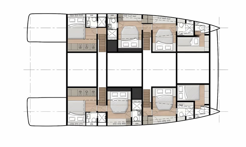 Kaštel Gomilica Catamarán Cabina 4  8  literas 8  invitados 18.3 m Número de anuncio: #13885 2