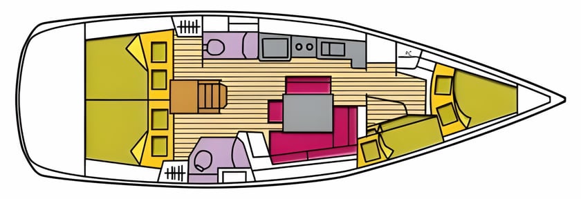 St. George's Segelboot 4 Kabine 10 Liegeplätze 10 Gäste 13.13 m Nummer des Inserats: #1389 2