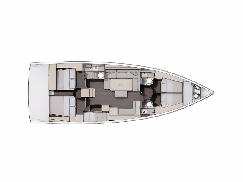 Portisco Segelboot 6 Kabine 11 Liegeplätze 11 Gäste 14.9 m Nummer des Inserats: #13910 2