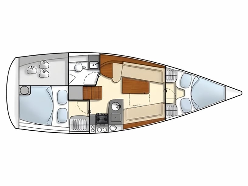 Tallinn Zeilboot Cabine 2  5  slaapplaatsen 5  gasten 10.46 m Lijstnummer: #13973 2