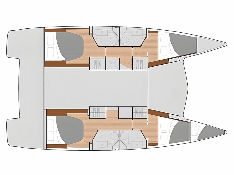 Kavala Catamaran 4 cabin 11 berths 11 guests 11.93 m Listing Number: #13984 2