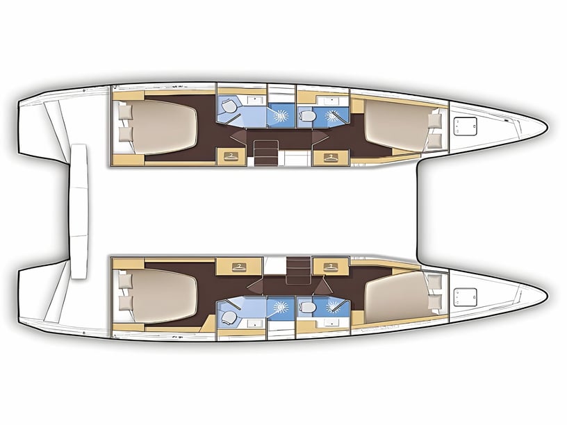 Kos Catamarán Cabina 6  12  literas 12  invitados 12.79 m Número de anuncio: #14056 2