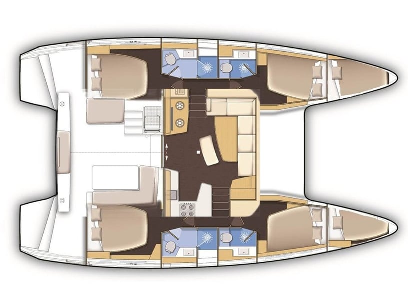 La Spezia Catamarán Cabina 6  12  literas 12  invitados 12.8 m Número de anuncio: #14081 4