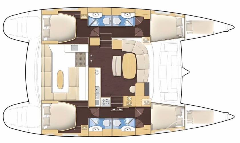 Santa Eulària des Riu Catamaran Cabine 4  Couchettes 10  Invités 10  13.61 m Numéro de l'annonce: #14094 2