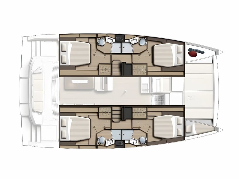 Porto Rotondo - Punta Asfodeli Catamarán Cabina 5  9  literas 9  invitados 13.76 m Número de anuncio: #14108 2