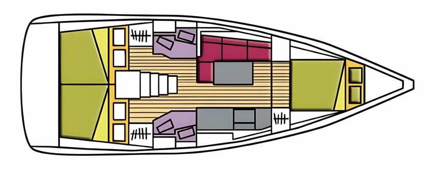 Castiglioncello Zeilboot Cabine 3  8  slaapplaatsen 8  gasten 11.5 m Lijstnummer: #1413 2