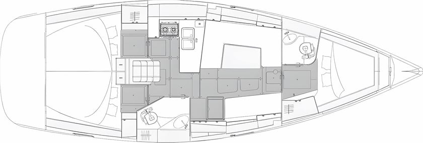 Trogir Segelboot 3 Kabine 8 Liegeplätze 8 Gäste 11.9 m Nummer des Inserats: #14132 2