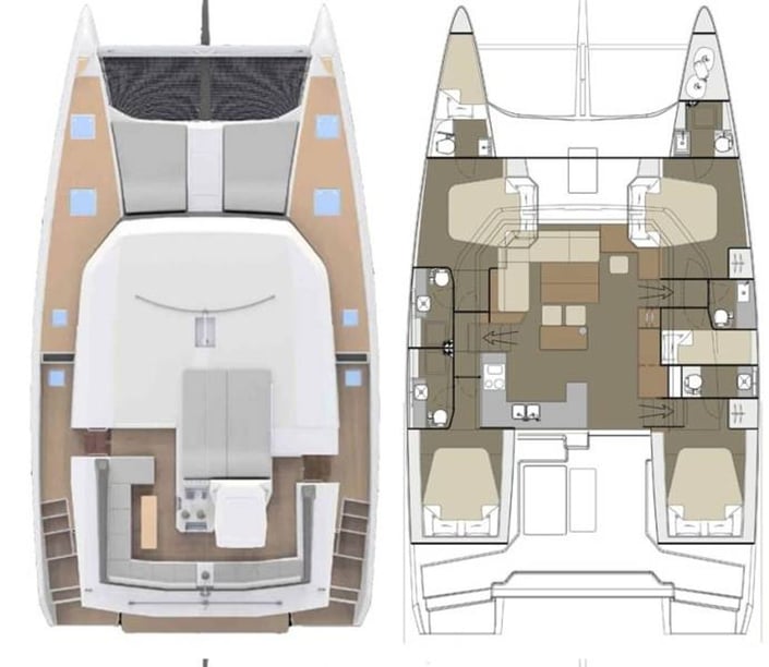 Furnari Catamaran 6 cabin 14 berths 14 guests 14.6 m Listing Number: #14134 3