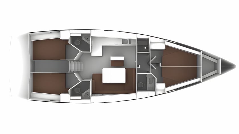 Kos Segelboot 4 Kabine 9 Liegeplätze 9 Gäste 13.65 m Nummer des Inserats: #14223 2