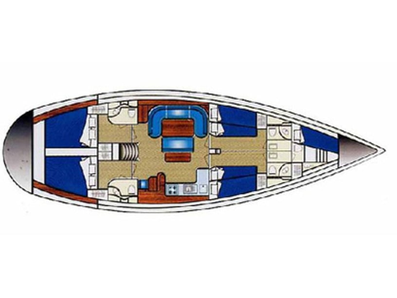 Chalkoutsi Sailboat 5 cabin 10 berths 10 guests 15.45 m Listing Number: #14231 3