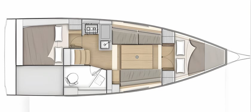 Izola Sailboat 2 cabin 6 berths 6 guests 9.53 m Listing Number: #14241 2