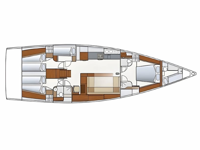 Portisco Zeilboot Cabine 3  6  slaapplaatsen 6  gasten 17.5 m Lijstnummer: #14259 2