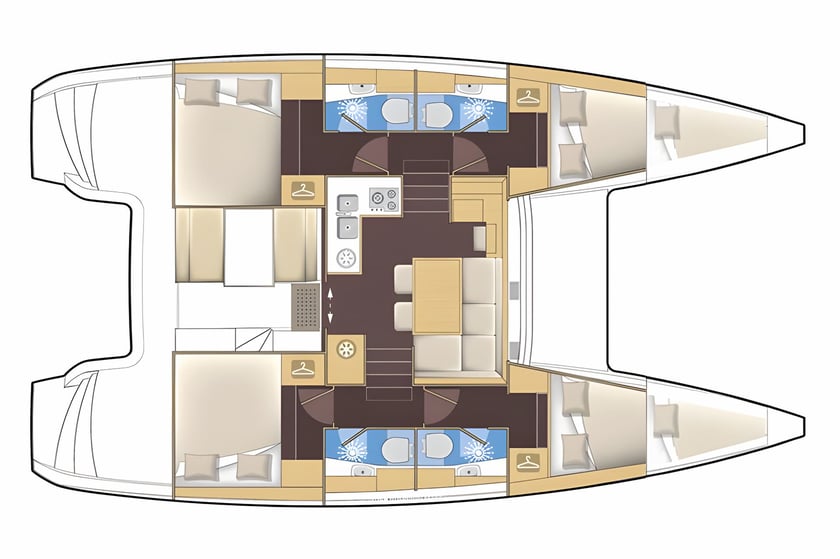 Pula Catamaran 6 cabin 10 berths 10 guests 11.74 m Listing Number: #14291 2