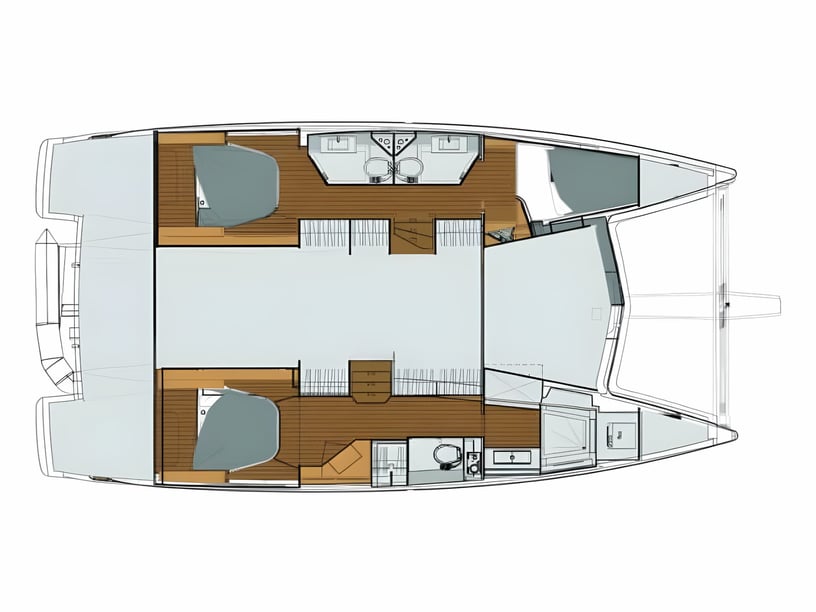 Road Town Catamaran 3 cabin 6 berths 6 guests 11.73 m Listing Number: #14303 2