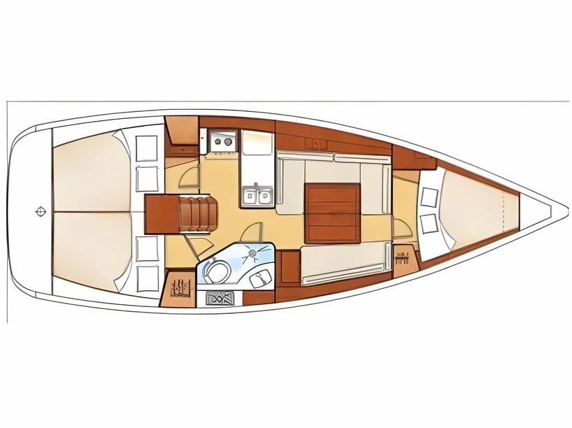 Nydri Zeilboot Cabine 3  8  slaapplaatsen 8  gasten 10.34 m Lijstnummer: #14307 2