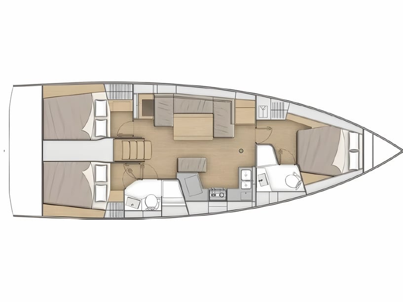 Trogir Barca a vela cabina 3  cuccette 8  8  ospiti 12.87 m Numero dell'inserzione: #14325 2