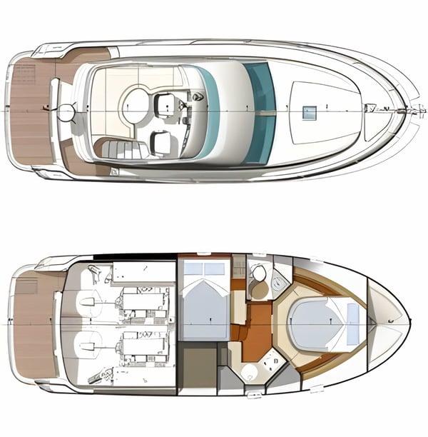 Sitges Motorboot Cabine 2  6  slaapplaatsen 6  gasten 10.4 m Lijstnummer: #14334 2