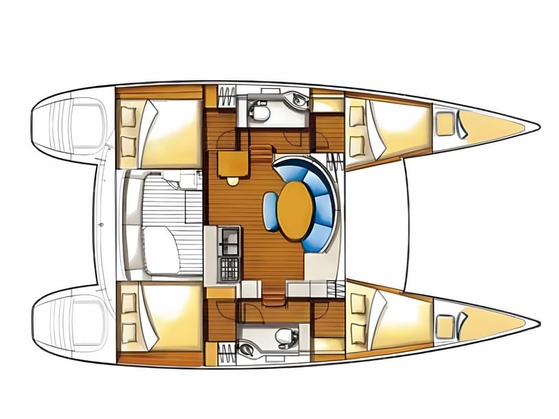 Zakynthos Segelboot 4 Kabine 10 Liegeplätze 10 Gäste 14.42 m Nummer des Inserats: #14350 2