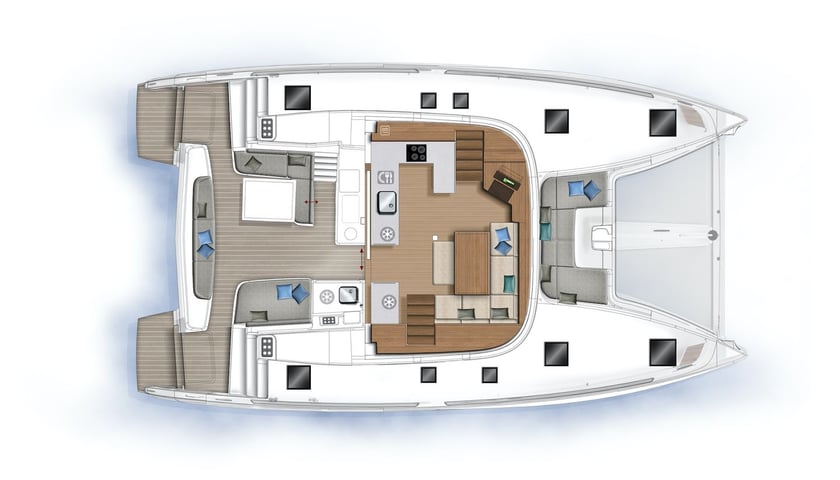 Jacuecanga, Angra dos Reis (RJ) Katamaran 3 Kabine 8 Liegeplätze 7 Gäste 13.99 m Nummer des Inserats: #14355 5