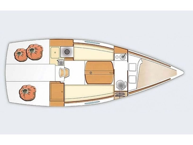 Arzon Zeilboot Cabine 1  4  slaapplaatsen 4  gasten 7.9 m Lijstnummer: #14367 4