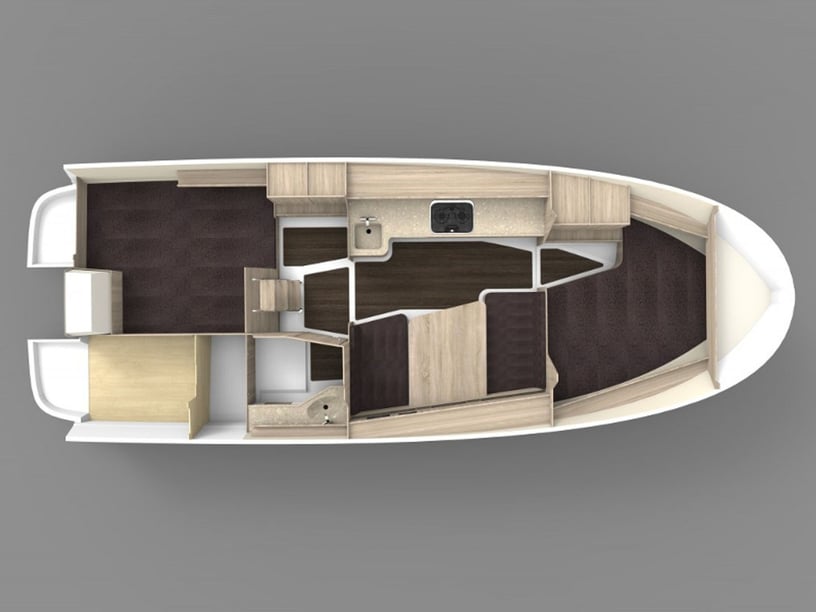 Węgorzewo Motorboot Cabine 2  6  slaapplaatsen 6  gasten 8.7 m Lijstnummer: #14401 3