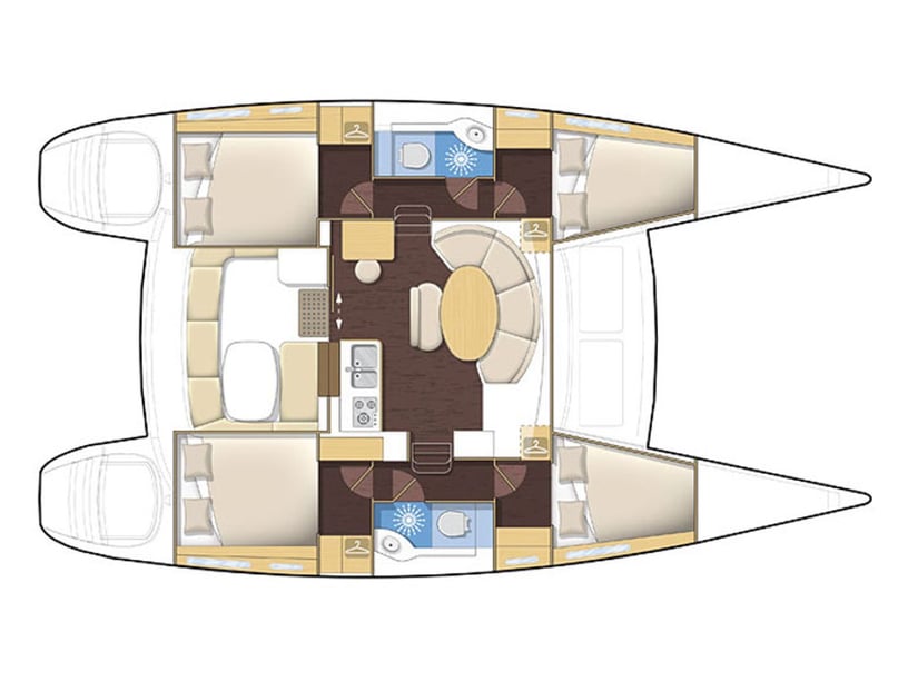 Paros Catamaran 6 cabin 10 berths 10 guests 11.55 m Listing Number: #14423 3