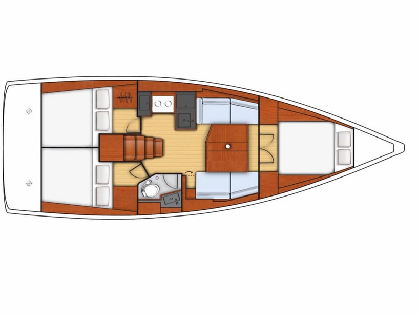 Cambrils Segelboot 3 Kabine 6 Liegeplätze 6 Gäste 11.5 m Nummer des Inserats: #14457 3