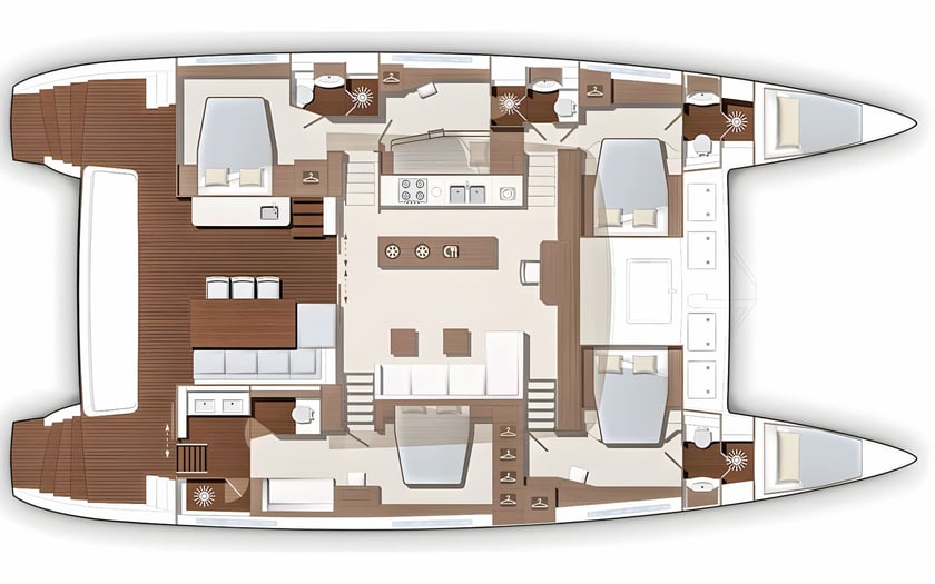 Lavrion Katamaran 4 kabin Konaklama 8 kişi Seyir 8 kişi 19.5 m İlan No: #14464 2