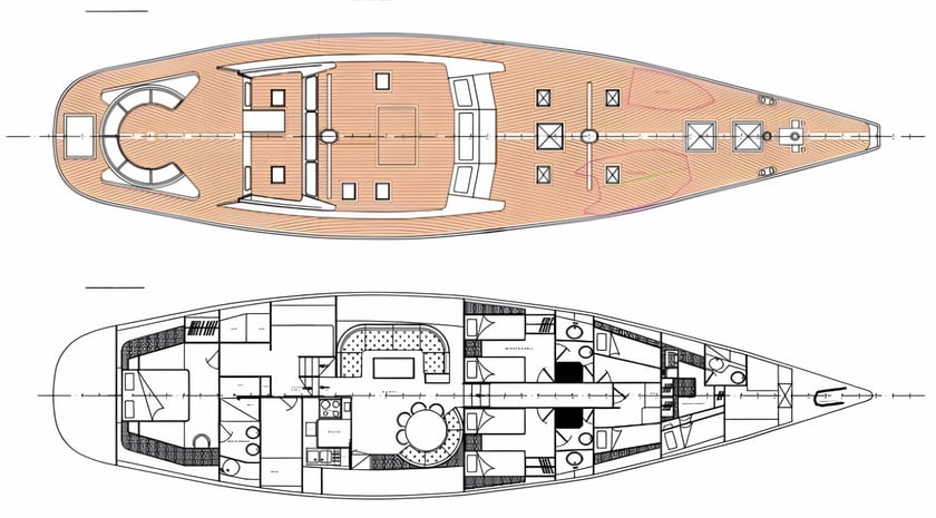 Piraeus Gulet 4 cabin 7 berths 7 guests 26 m Listing Number: #14520 2