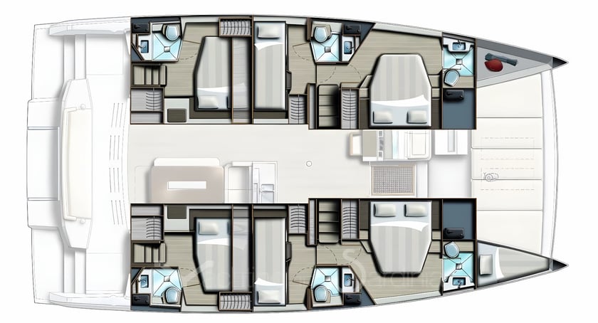 Porto Rotondo Catamaran Cabine 7  13  slaapplaatsen 13  gasten 14.82 m Lijstnummer: #14579 2