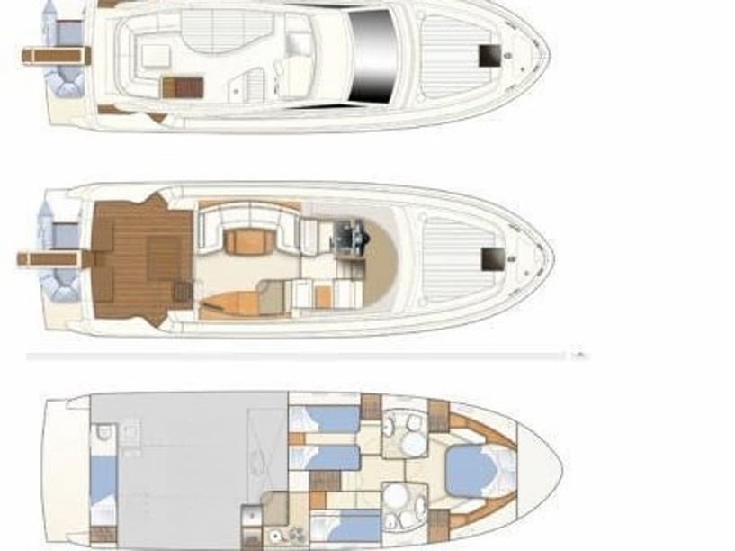 Podstrana Motorjacht Cabine 3  6  slaapplaatsen 6  gasten 14.35 m Lijstnummer: #14584 3