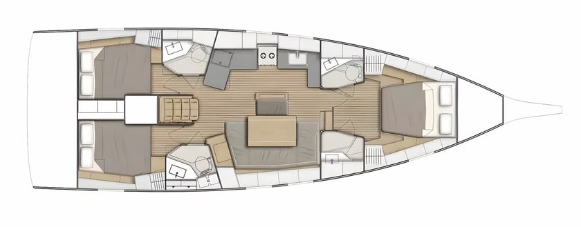 Palermo Zeilboot Cabine 3  8  slaapplaatsen 8  gasten 14.6 m Lijstnummer: #14593 2