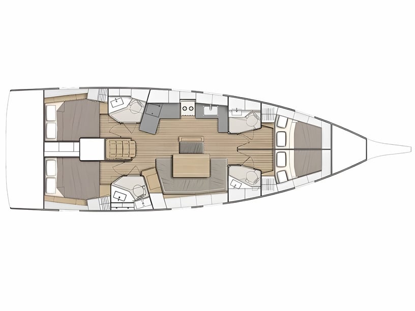 Lefkada Zeilboot Cabine 4  10  slaapplaatsen 10  gasten 14.85 m Lijstnummer: #14603 2