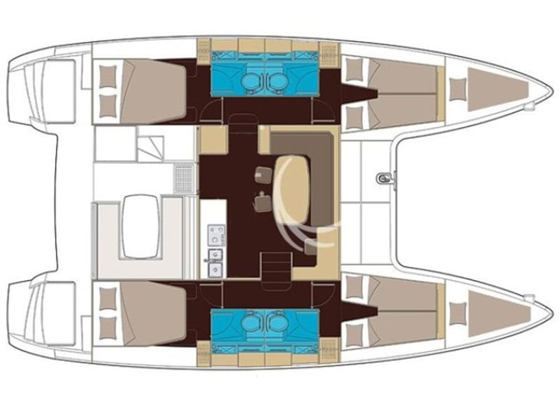 Lefkada Catamaran Cabine 6  Couchettes 10  Invités 10  11.97 m Numéro de l'annonce: #14618 4