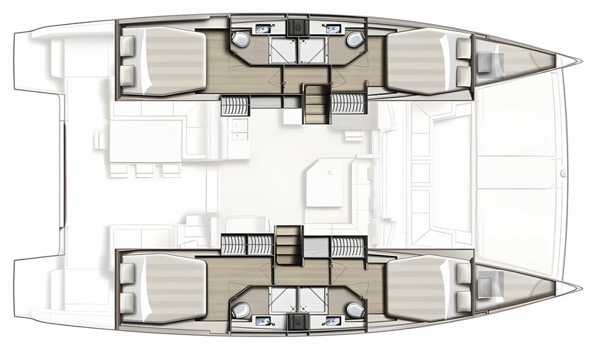 Porto Rotondo Catamaran Cabine 6  10  slaapplaatsen 10  gasten 13.2 m Lijstnummer: #14635 2