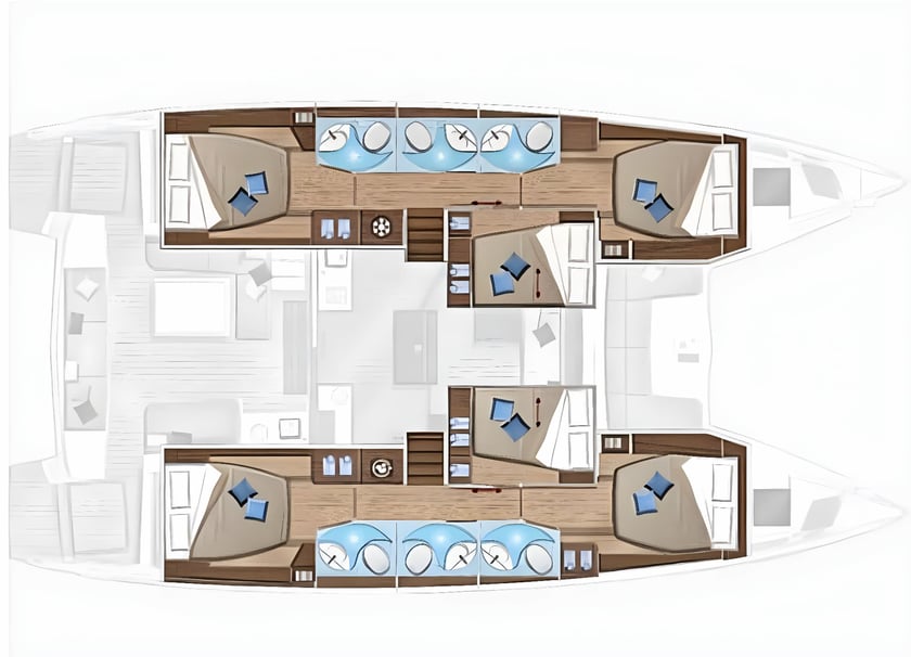 Sukošan Catamaran 7 cabin 14 berths 14 guests 14.75 m Listing Number: #14696 2