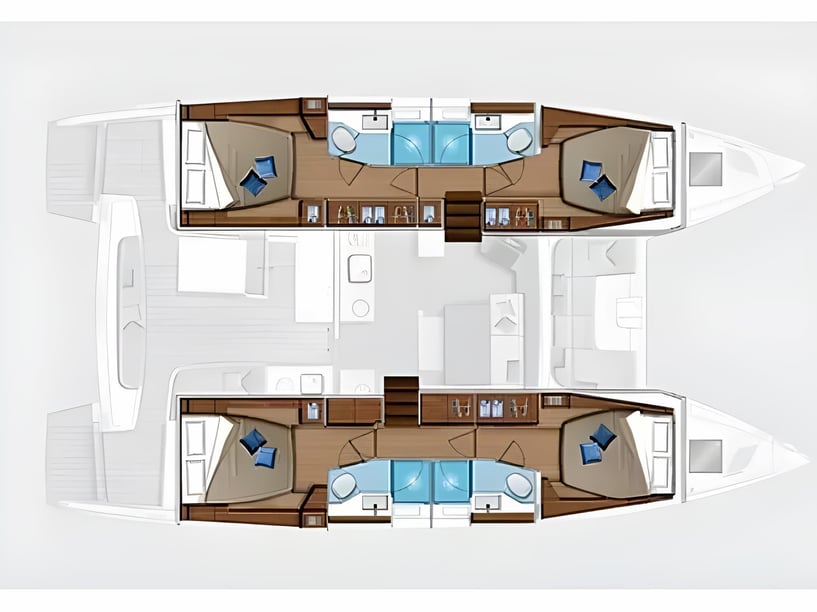 Sukošan Catamaran 6 cabin 12 berths 12 guests 14.02 m Listing Number: #14711 2