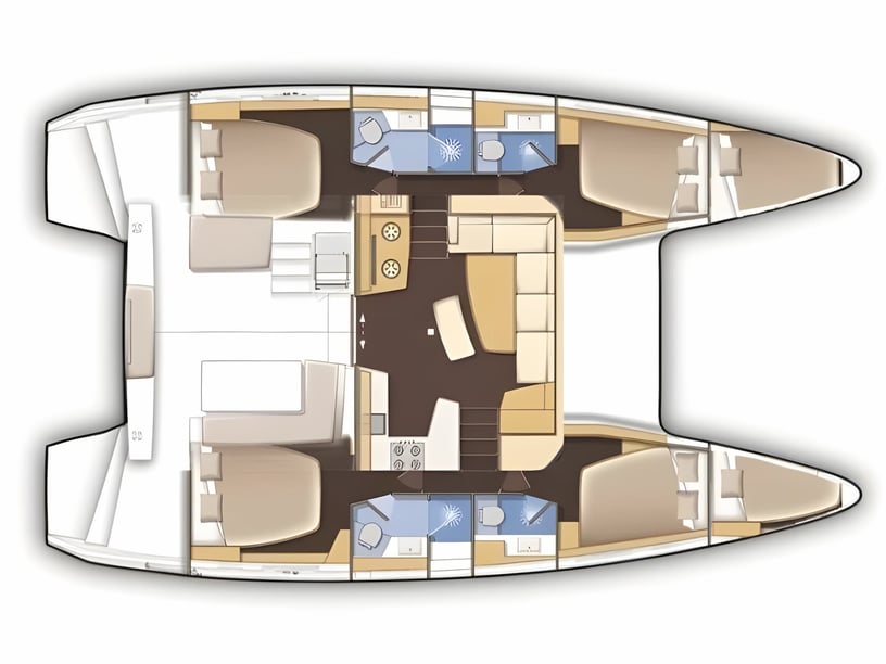 Sukošan Catamarano cabina 6  cuccette 12  12  ospiti 12.94 m Numero dell'inserzione: #14720 4