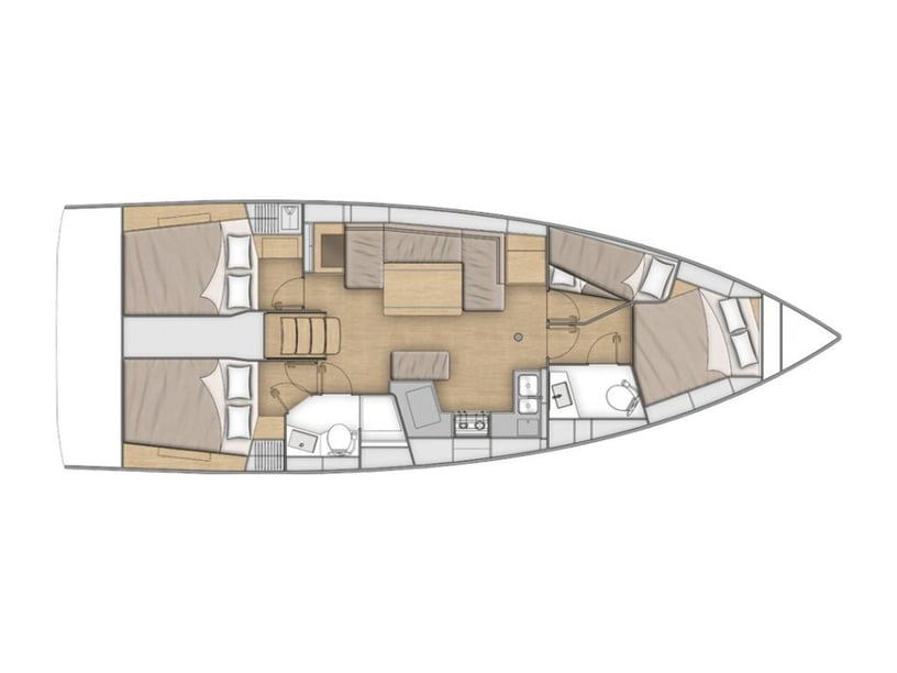 Martinique Segelboot 4 Kabine 8 Liegeplätze 8 Gäste 12.87 m Nummer des Inserats: #14726 4