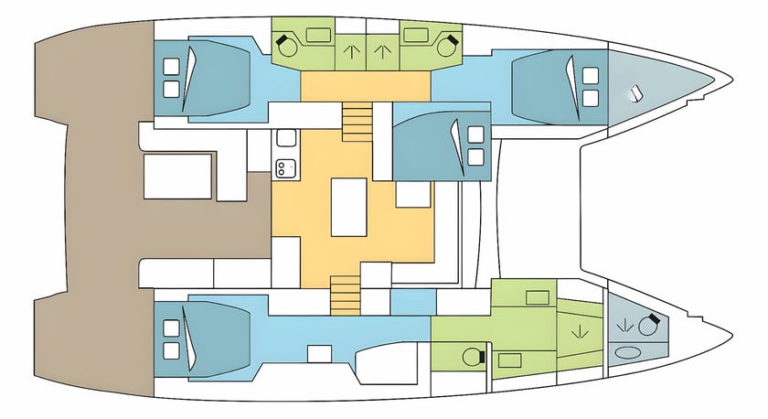 Sukošan Catamarano cabina 5  cuccette 9  9  ospiti 14.75 m Numero dell'inserzione: #14736 4