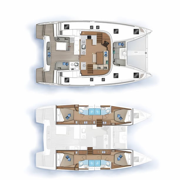 Trogir Catamaran Cabine 4  10  slaapplaatsen 10  gasten 13.99 m Lijstnummer: #14844 2